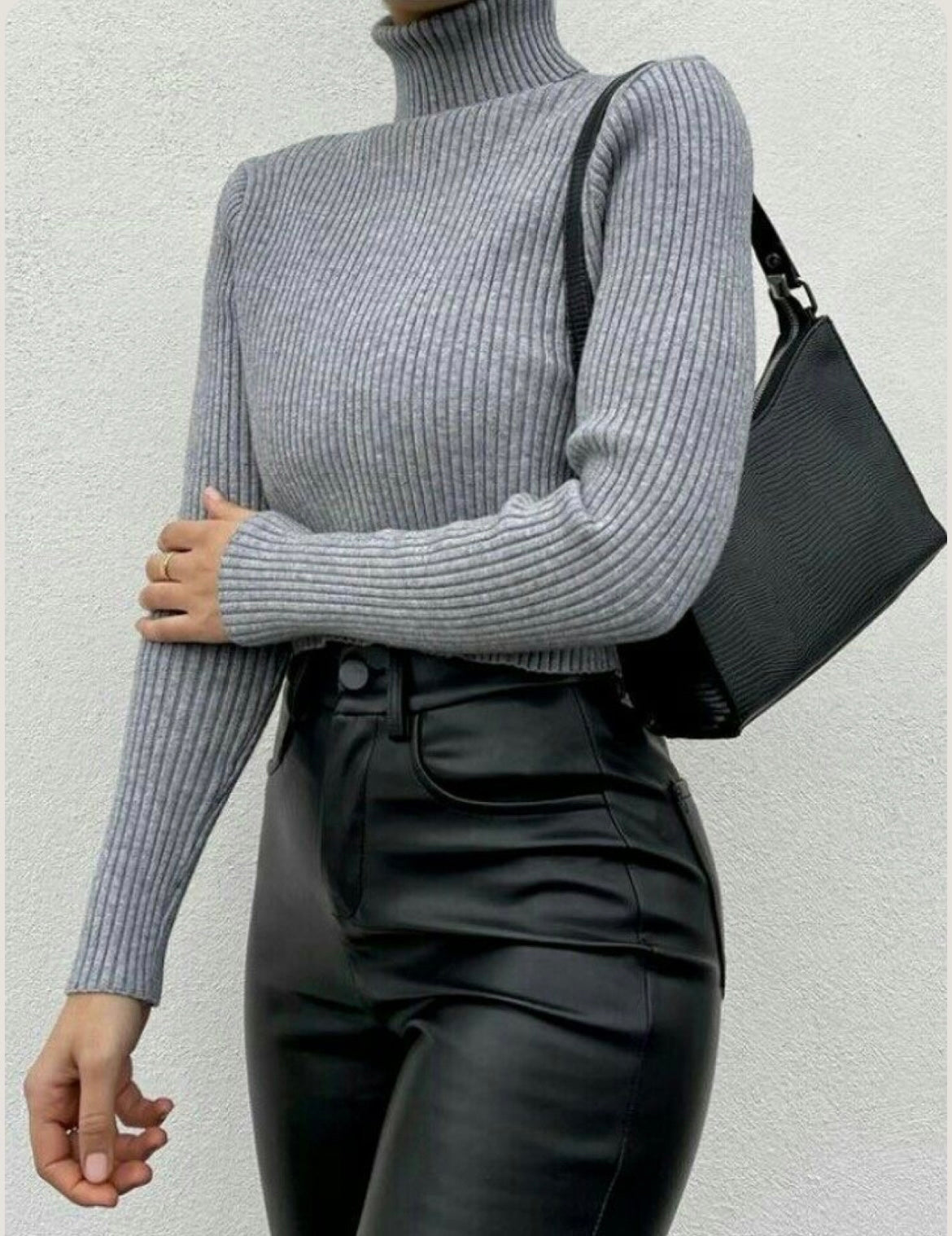 Rollkragen Mia (2 für 1) - Moody Fashion Grau / One Size Pullover