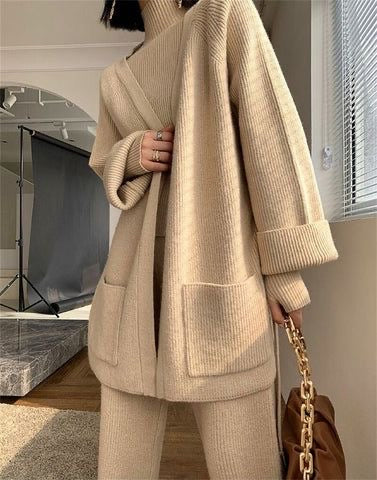 Cardigan Lana - Moody Fashion Beige / S Set