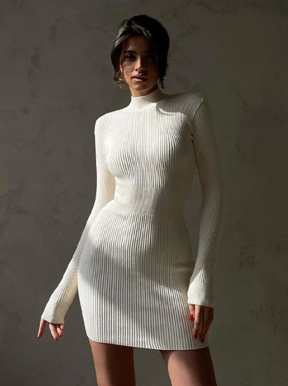 Kleid Snow (midi) - Moody Fashion Creme - Midi / One Size Kleider