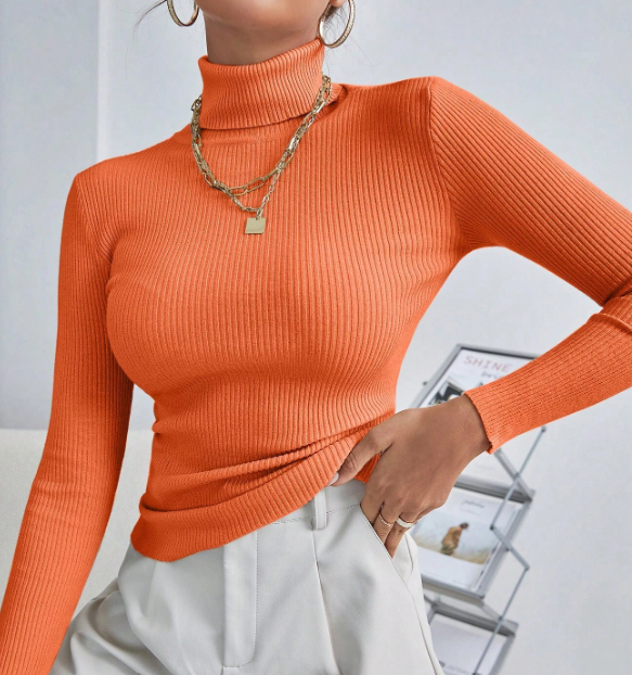 Rollkragen Mia (2 für 1) - Moody Fashion Orange / One Size Pullover